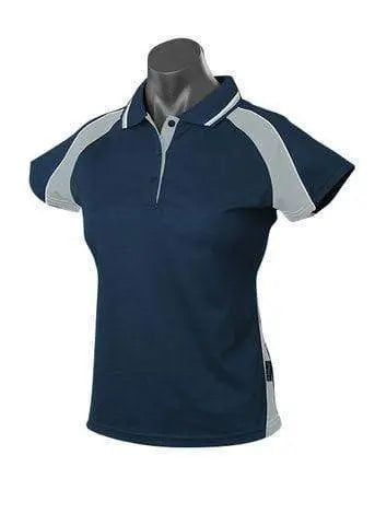 Aussie Pacific Ladie's Panorama Polo Shirt 2309 Casual Wear Aussie Pacific Black/White/Ashe 6